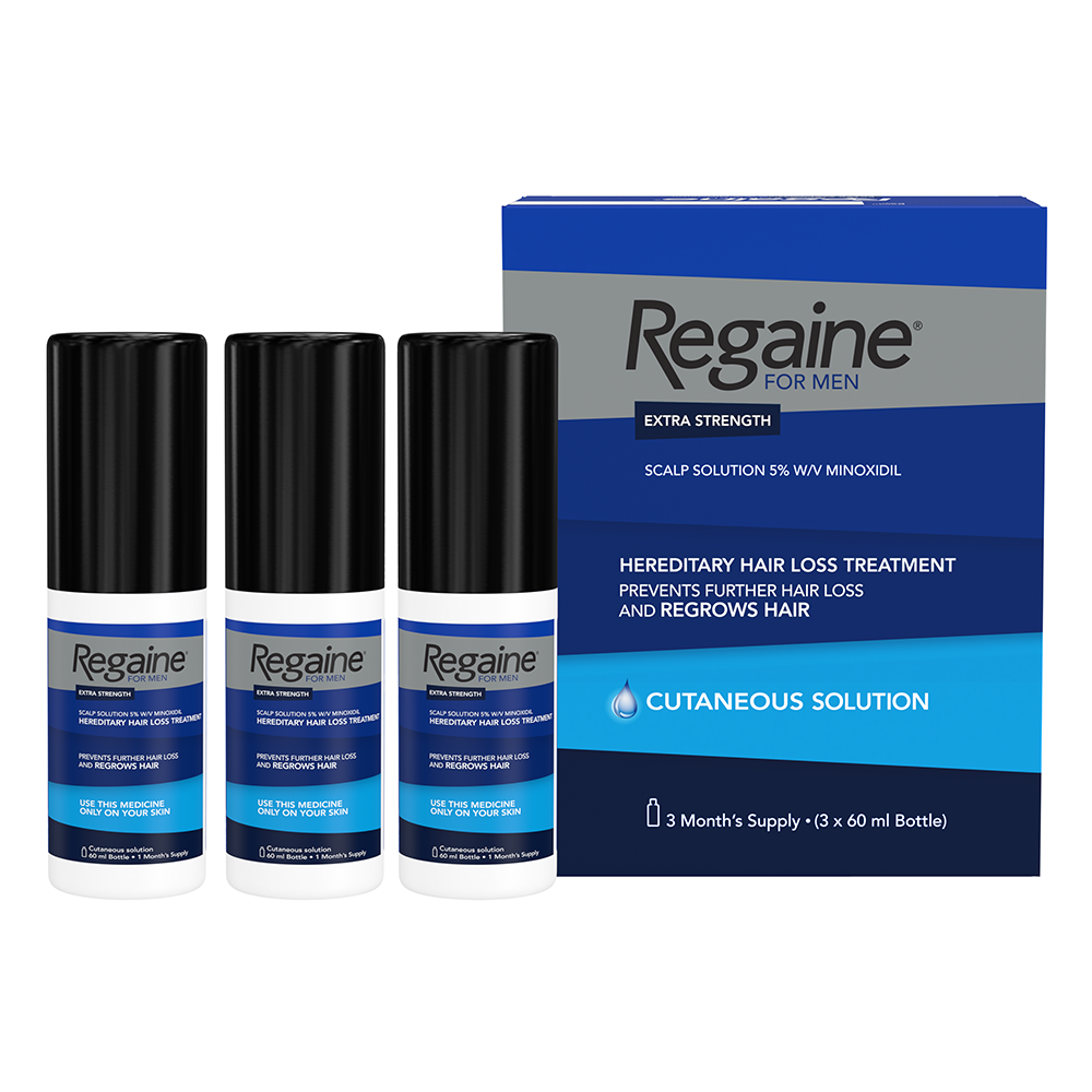 3 months of regaine 5% minoxidil solution for men