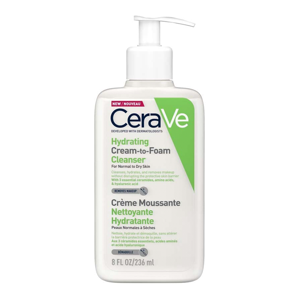 236ml of CeraVe Hydrating Cream to Foam Cleanser