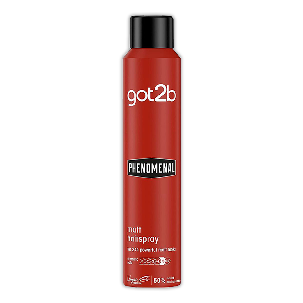 200ml bottle of got2b phenomenal matt hairspray