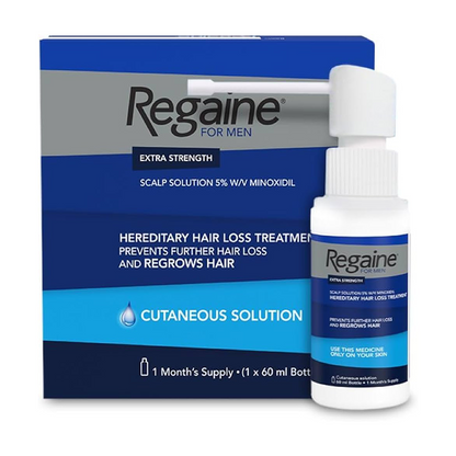 1 month of regaine 5% minoxidil solution for men