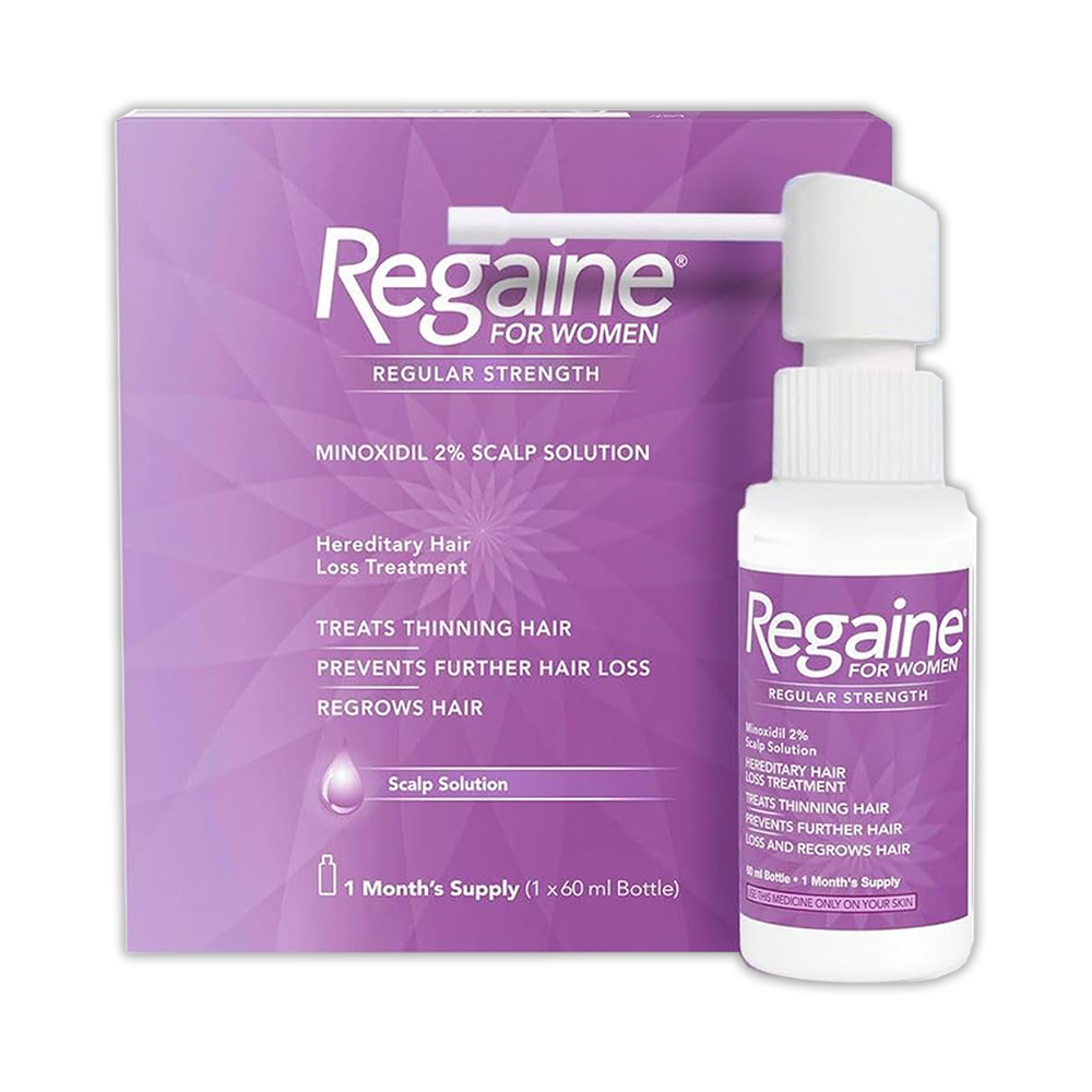 Box of regaine 2% minoxidil solution for women