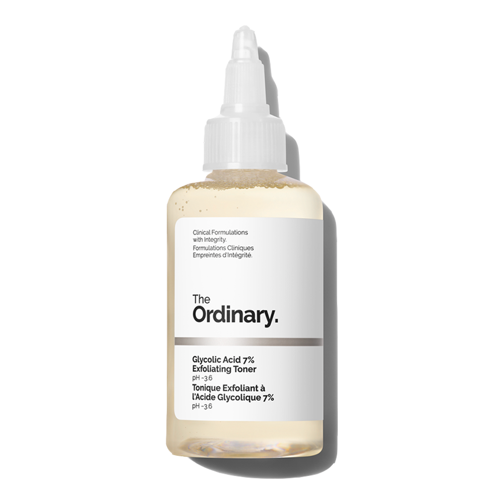 100ml bottle of The Ordinary Glycolic Acid 7% Exfoliating Toner