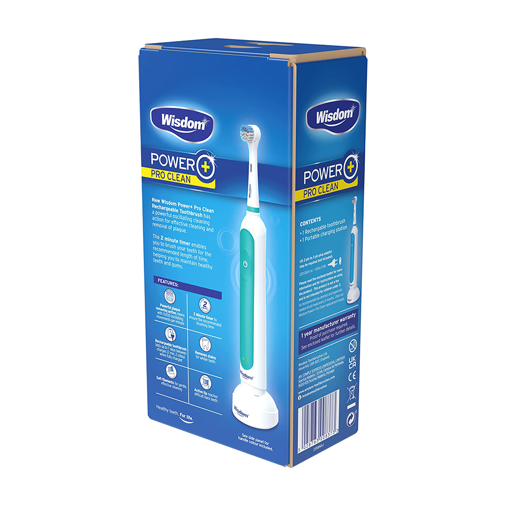 Wisdom power plus pro clean toothbrush