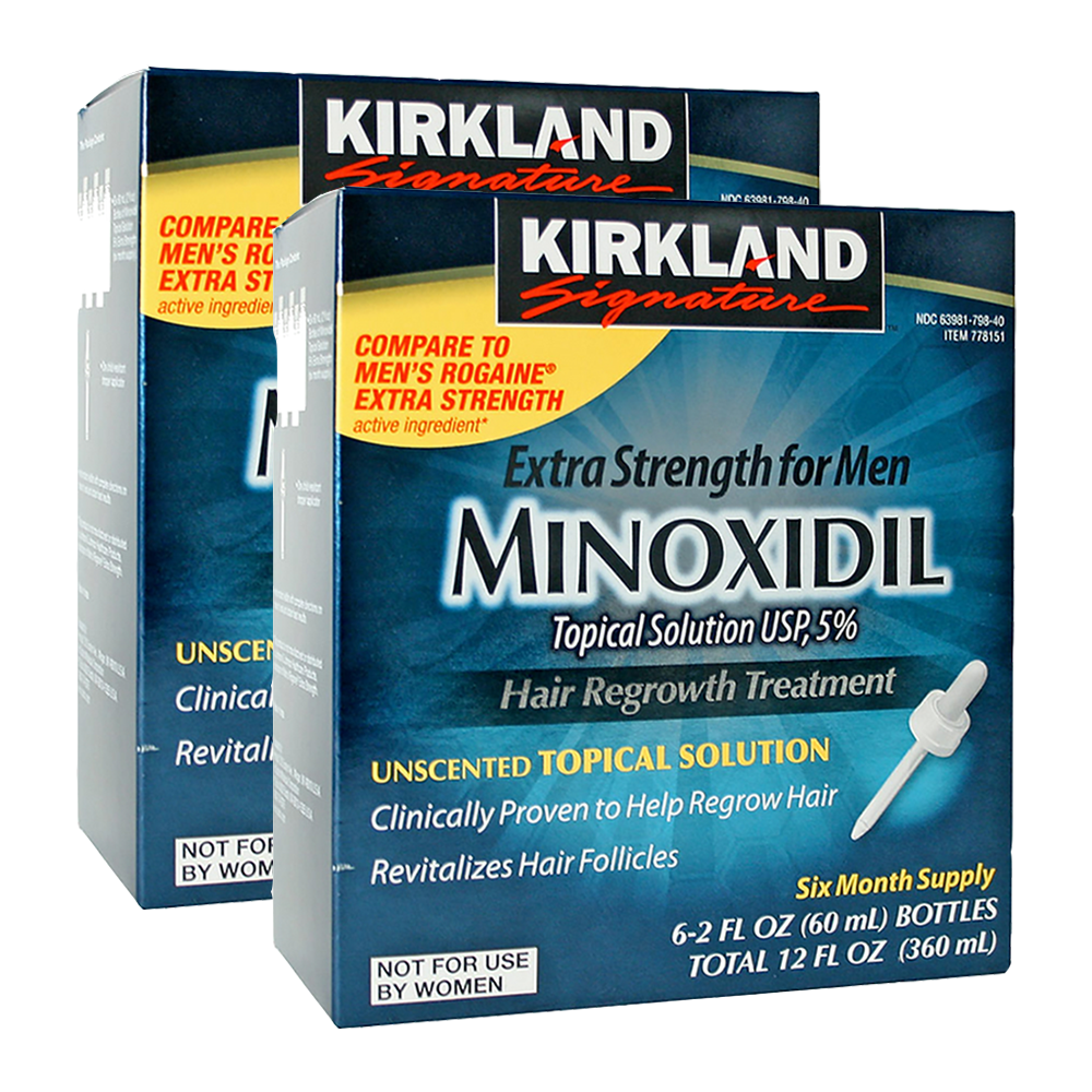 2 boxes of kirkland 5% minoxidil solution for men