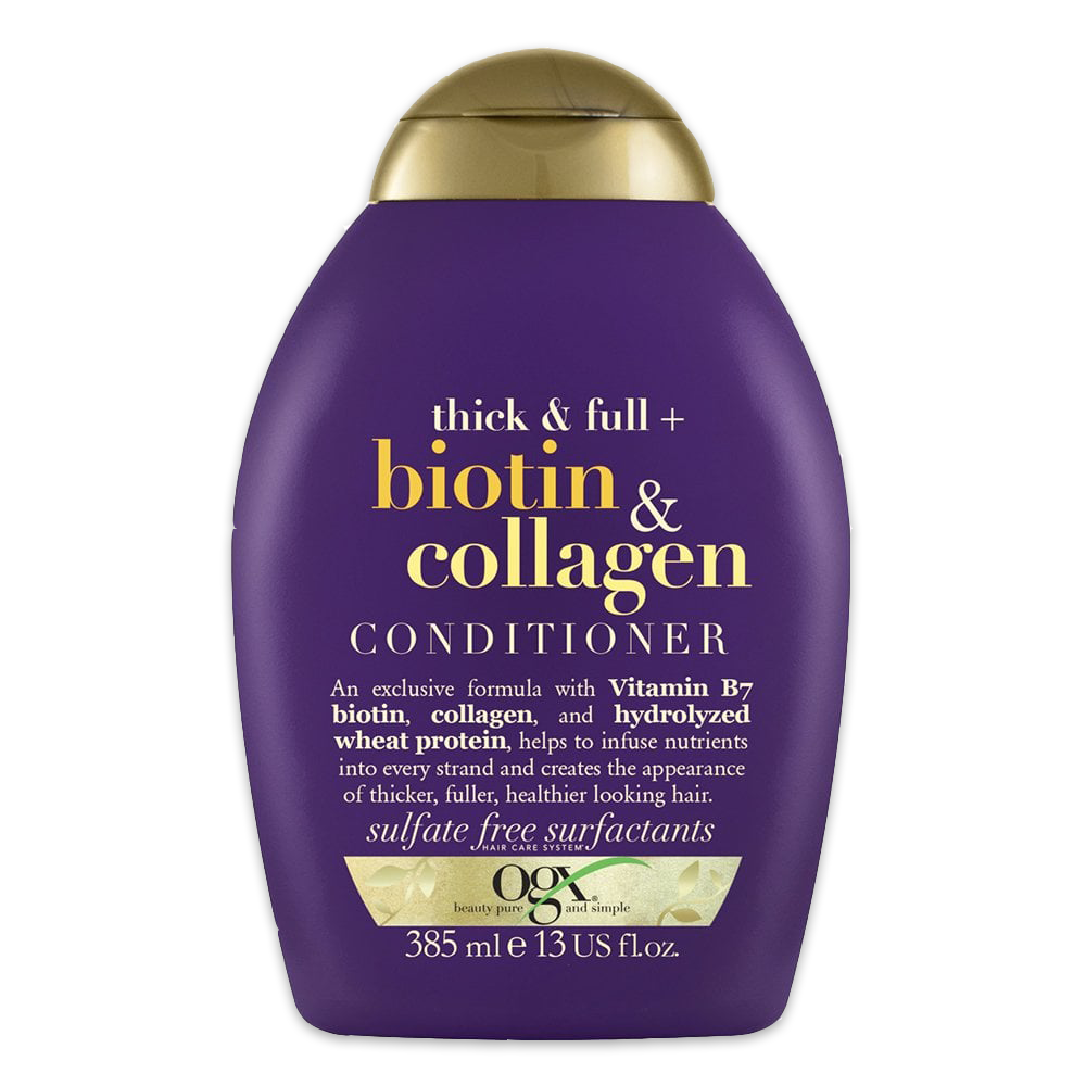 385ml bottle of OGX biotin & collagen conditioner