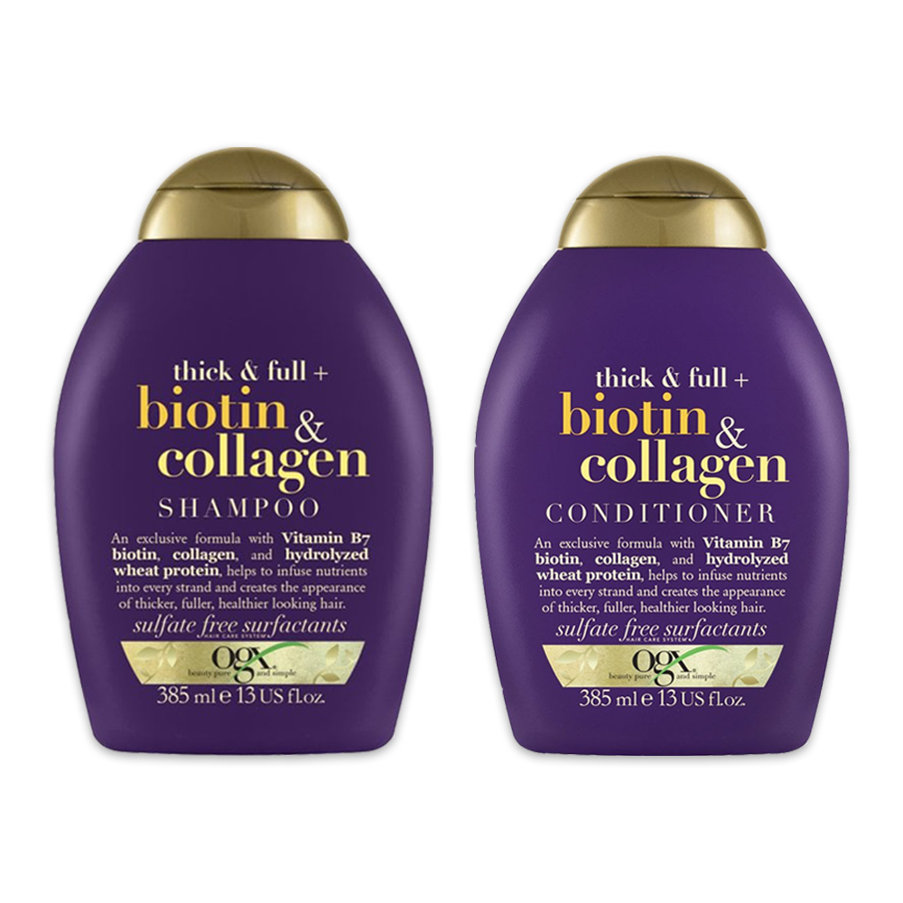 OGX biotin & collagen shampoo & conditioner